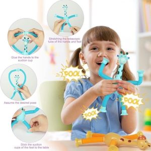 Giraffe giocattolo allungabili con luci (4 pezzi) | TOZARI