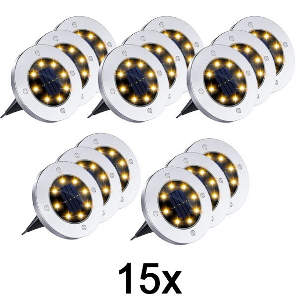 5x Luci solari da pavimento per esterni (3 pezzi) | LUMIGARD