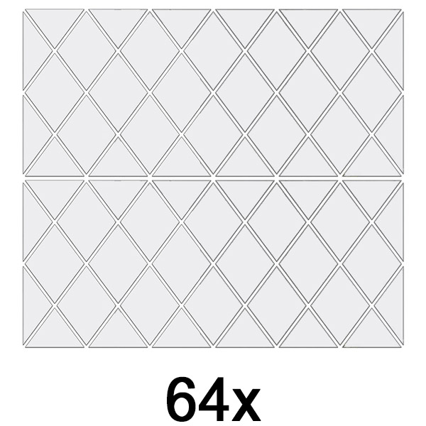 2x Adesivi murali a specchio (32 pezzi) | WALLGEM