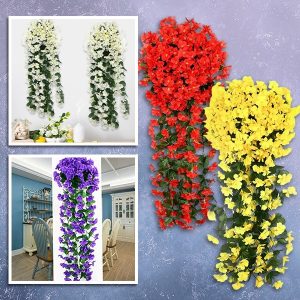 Bouquet di fiori artificiali pendenti, realistici | HANGROSE