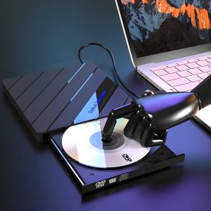 Unità DVD esterna + Hub USB - 4 porte, scheda SD, USB-C | LAPDISC