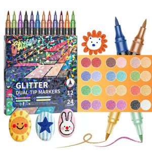 Pennarelli glitter a doppia punta (24 colori) | ARTGLITZ