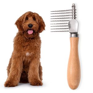 Spazzola per la cura del sottopelo degli animali domestici - Doppio lato, manico in acero | FURVORA