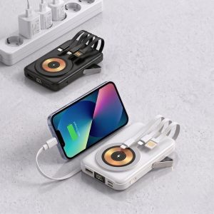 Power bank wireless magnetico - 10.000 mAh, 4 cavi, supporto | ULTICHARG